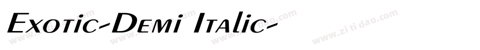 Exotic-Demi Italic字体转换